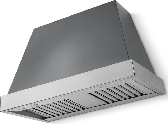 La Cornue CornuFé Euclid 44" Graphite Wall Mounted Range Hood with Satin Chrome Trim-0