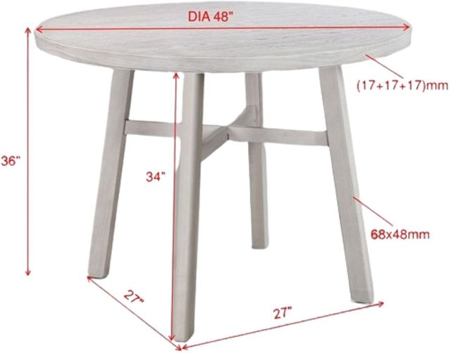 Crown Mark Blanche Weathered White Counter Height Dining Table-2