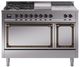 Ilve® Nostalgie II Noblesse 48'' Stainless Steel Pro Style Dual Fuel Range with Burnished Trim-0