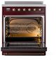 Ilve® Nostalgie II Series 30" Burgundy Pro Style Induction Range-2