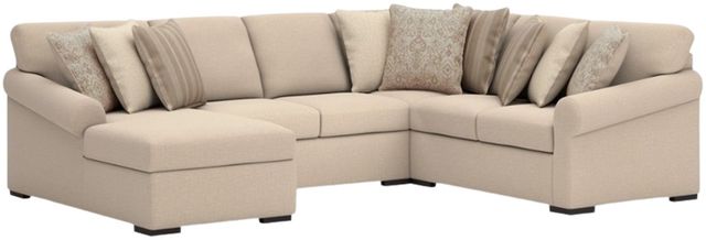 Benchcraft® LadyMae 4-Piece Twill Left-Arm Facing Sectional and Chaise-0