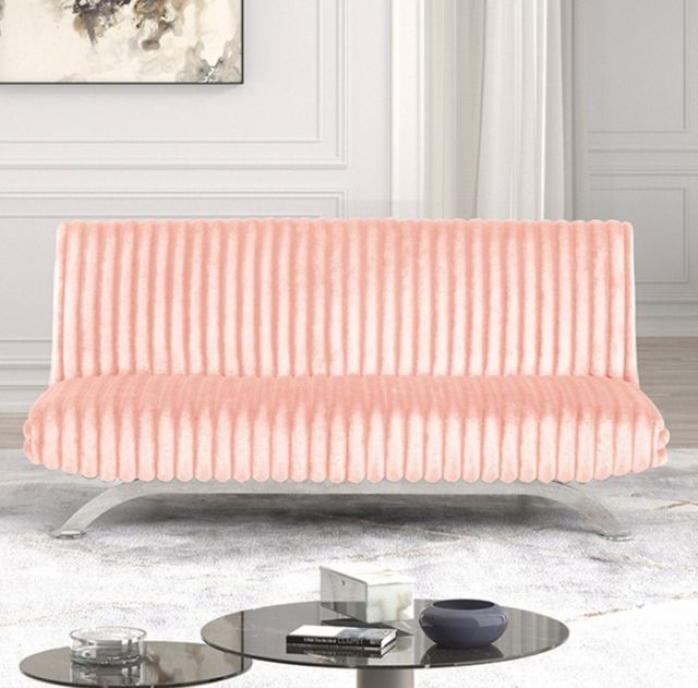 Furniture of America® Villeneuve Pink Futon Sofa Bed-1
