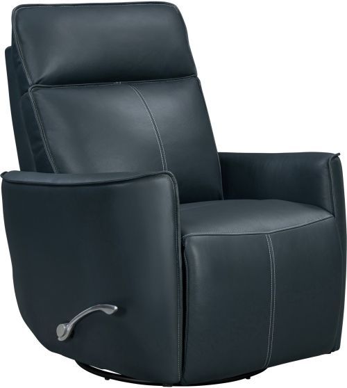 Parker House® Roxy Abby Navy Leather Manual Swivel Glider Recliner-0