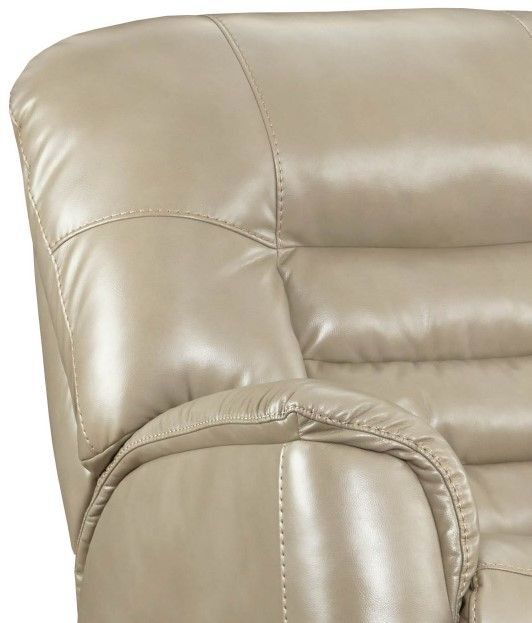 HomeStretch Beige Leather Rocker Recliner-1