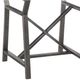 Bassett Mirror Ross Glass Top End Table with Hand-Brushed Pewter Base-3