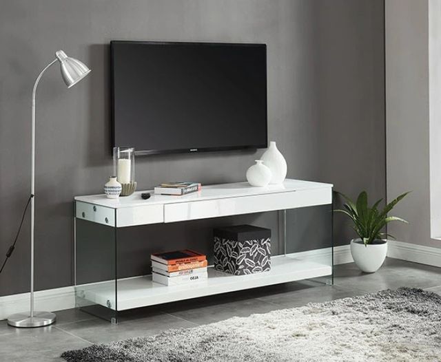 Furniture of America® Sabugal White 70" TV Stand-1