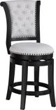 Crown Mark Granville Black/Dove Swivel Pub Stool-0