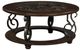 Signature Design by Ashley® Frallyn Dark Brown Round Cocktail Table-0