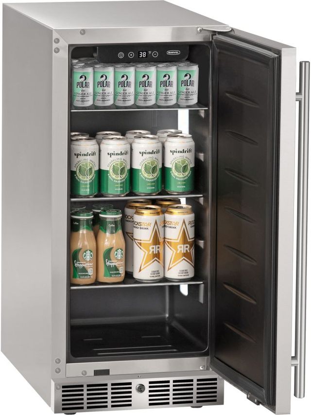 Marvel Essential Collection 15" 3 Cu. Ft. Stainless Steel Beverage Center-2