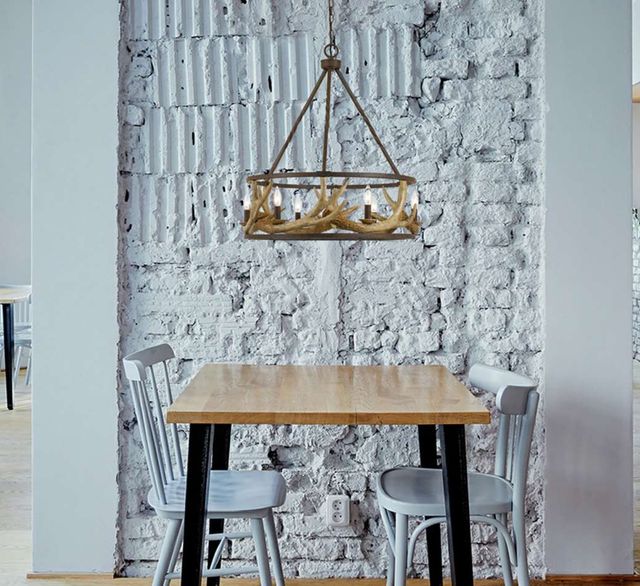 Cal® Lighting & Accessories Antler Light Brown/Rust Chandelier-1