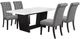 Coaster® Sherry 5-Piece Gray/Rustic Espresso Dining Set-0