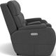 Flexsteel® Strait Steel Power Reclining Loveseat with Console and Power Headrests-2