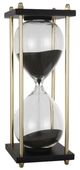 A & B Home Black/Brass Hourglass in Stand-0