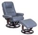 BarcaLounger® Jacque Marlene-Gray Manual Pedestal Recliner and Ottoman Set-0