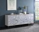 ACME Furniture Panos Chrome/White Console Cabinet-1