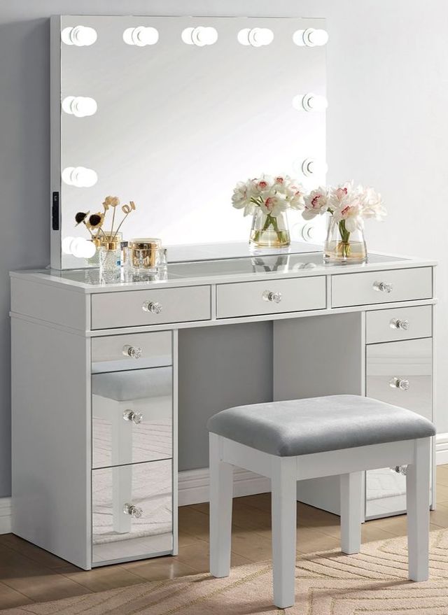Furniture of America® Margret 3-Piece Gray/White Vanity Set-1
