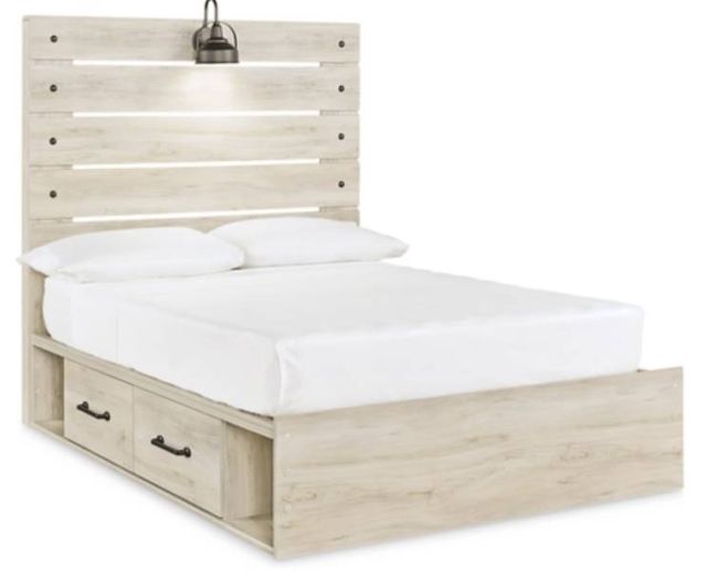 Signature Design by Ashley® Cambeck 3-Piece Whitewash Full Panel Storage Bed Set-1