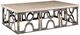 Century® Grand Tour Furniture Bardot Stone Top Cocktail Table with Steel Base-0
