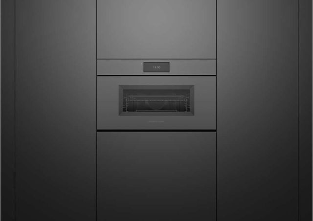 Fisher & Paykel Series 9 Minimal 30" Grey Glass Compact Convection Speed Oven-2