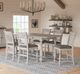 Emerald Home New Haven Oyster Shell Dining Table with Two Drawers-1