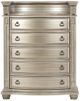 Mazin Furniture Cavalier Silver Chest with Marble Insert-1