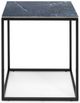 Natuzzi Editions Cabaret Blue Precious Sodalite Square Accent Table with Matte Coffee Base-0