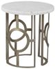 Fairfield® La Bella White Chairside Table with Nickel Base-0