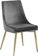 Meridian Furniture Karina Gray/Gold Velvet Dining Chair-0