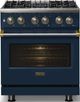 Viking® 5 Series 30" Slate Blue Pro Style Dual Fuel (LP) Range with Polished Chrome Trim-2