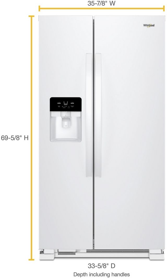 Whirlpool® 36 in. 24.5 Cu. Ft. Side-By-Side Refrigerator-White-8