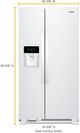Whirlpool® 36" 24.5 Cu. Ft. Side-By-Side Refrigerator-White-3