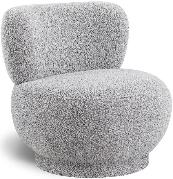 Meridian Furniture Calais Grey Boucle Fabric Accent Chair-0