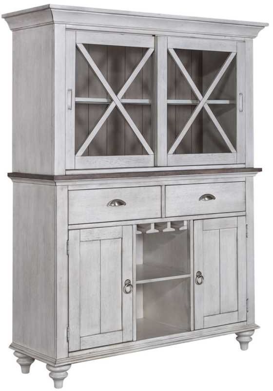 Liberty Furniture Ocean Isle Antique White/Weathered Pine Hutch and Buffet-2