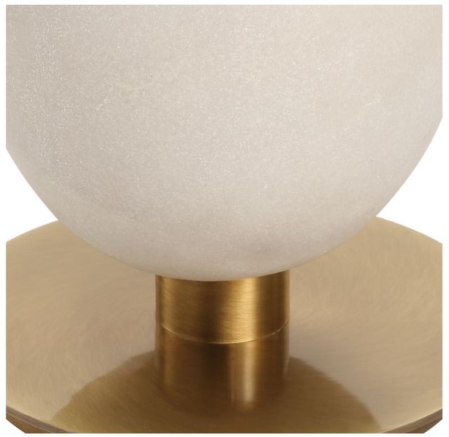 Uttermost® Dewdrop Antique Brass/Ivory Floor Lamp-4