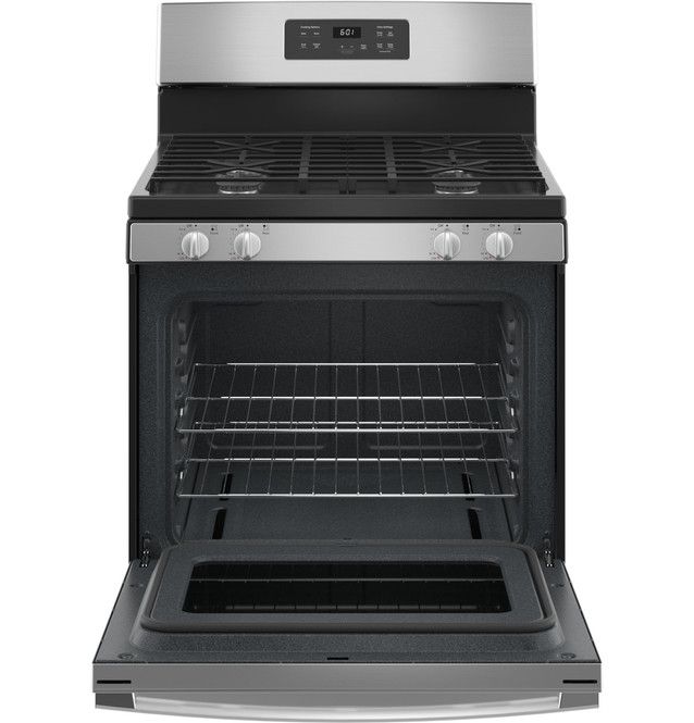 GE® 30" Stainless Steel Freestanding Natural Gas Range-2