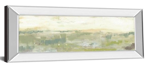 Classy Art Greenery Horizon Line II by Jennifer Goldberger Mirror Framed Wall Art-1