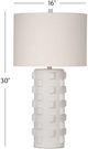 Bassett Mirror Mellette White Table Lamp-1