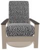 Telescope Casual Leeward Agra Classic/Desert Fabric/Polymer Outdoor Cushion Swivel Hidden Rocker with Boardwalk Rustic Arms-1