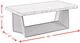 Elements International Beckley Dark Espresso Coffee Table with Dark Marble Top-4