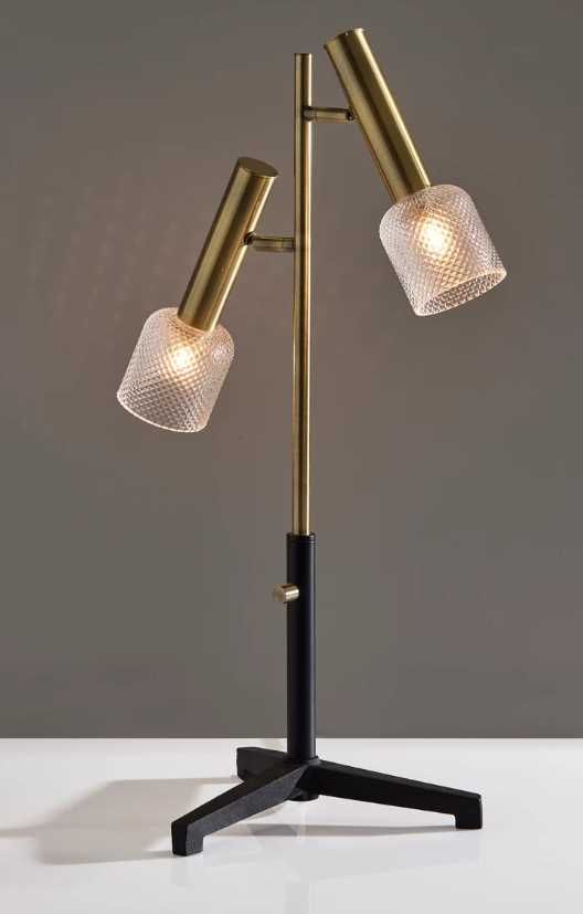 Adesso® Melvin Antique Brass/Black LED Table Lamp-3