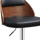 ACME Furniture Camila Black/Walnut Adjustable Stool with Wooden Full Back-1