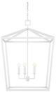 Currey & Company Denison Gesso White Large Chandelier-3