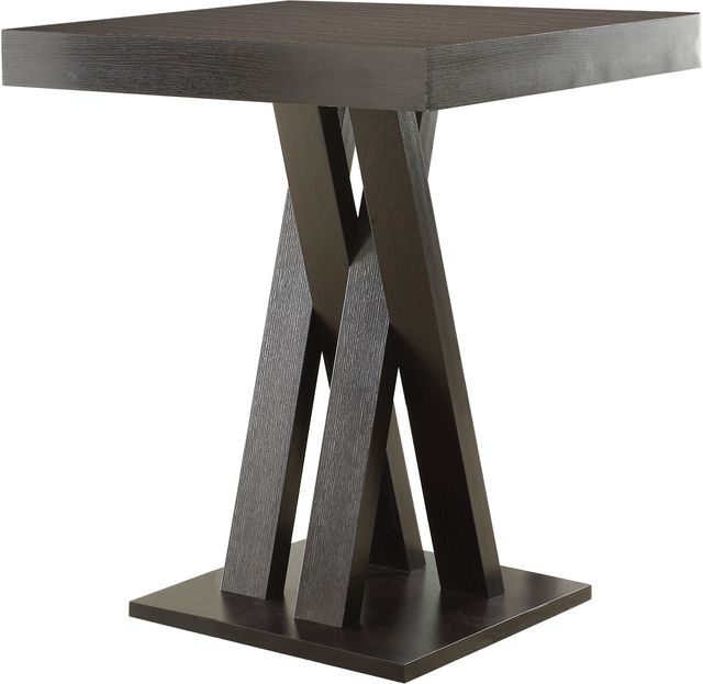 Coaster® Freda Cappuccino Double X-Shaped Base Square Bar Table-1