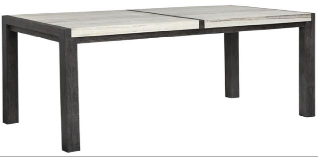 Magnussen Home® Plum Creek White Dining Table with Ravenwood Black Base-0