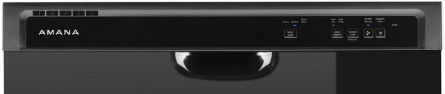 Amana® 24" Black Front Control Built In Dishwasher with Midnight Interior-6