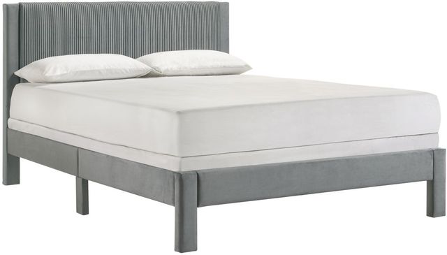 Crown Mark Lucia Light Gray Queen Platform Bed-0