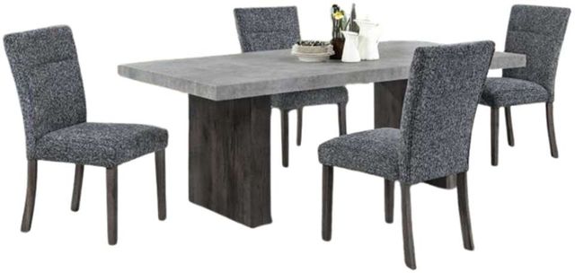 Global Furniture USA D2410 5-Piece Gray Dining Set-0