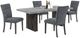 Global Furniture USA D2410 5-Piece Gray Dining Set-0