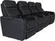 RowOne Cortés Home Entertainment Seating Black 4-Chair Straight Row-2