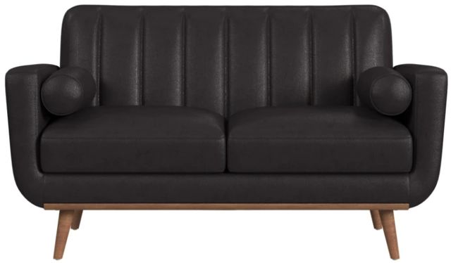 Elements International Horizon Pebble Dark Gray Loveseat-2